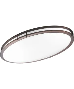 1-Light 18" LED Oval Flush Mount Urban Bronze