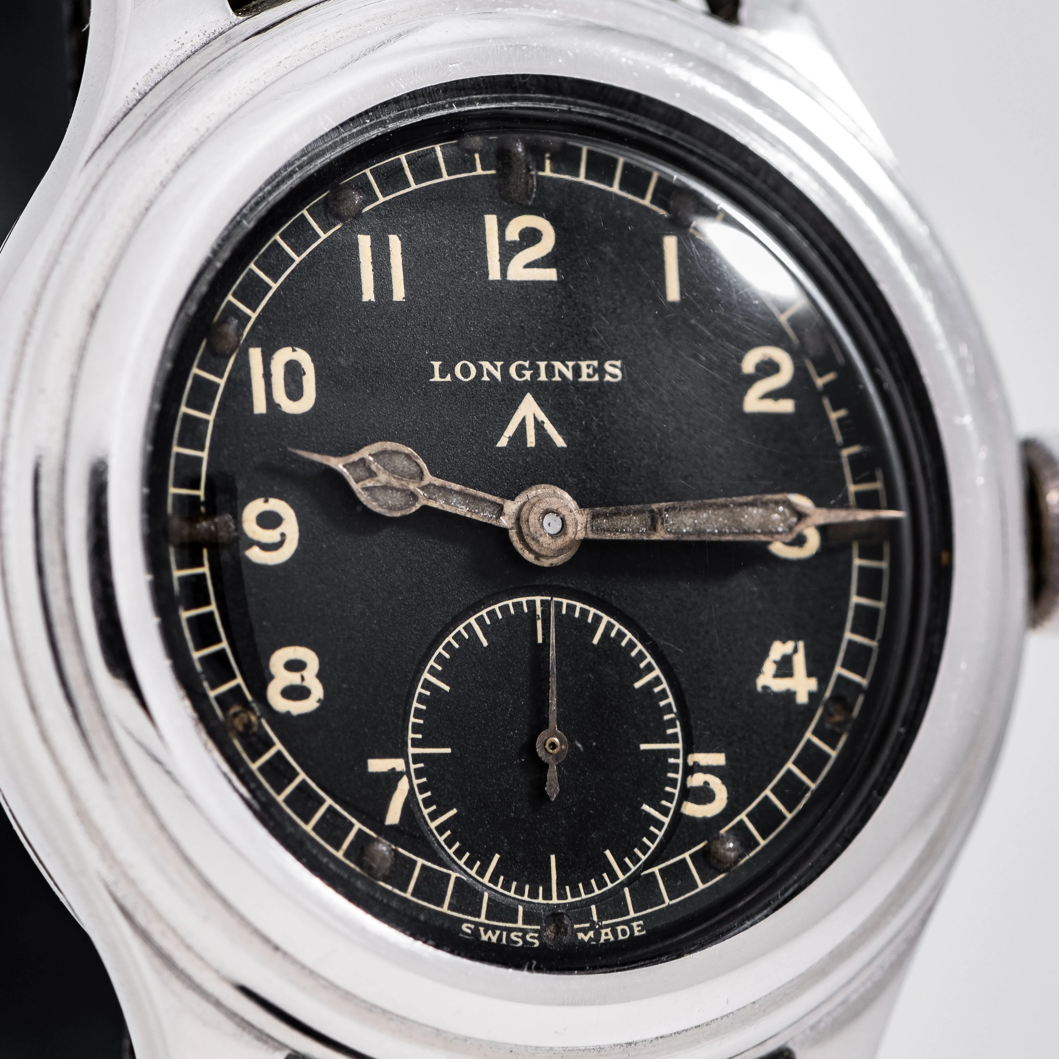 1945 Vintage Longines Ref. 23088 "Greenlander" WWII Era RAF British Military Stainless Steel Watch (# 14961)