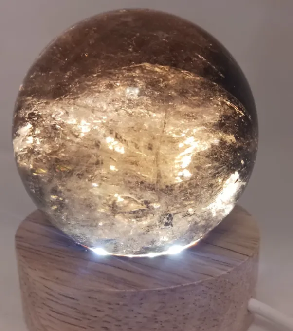 242g Smoky Quartz Crystal Sphere