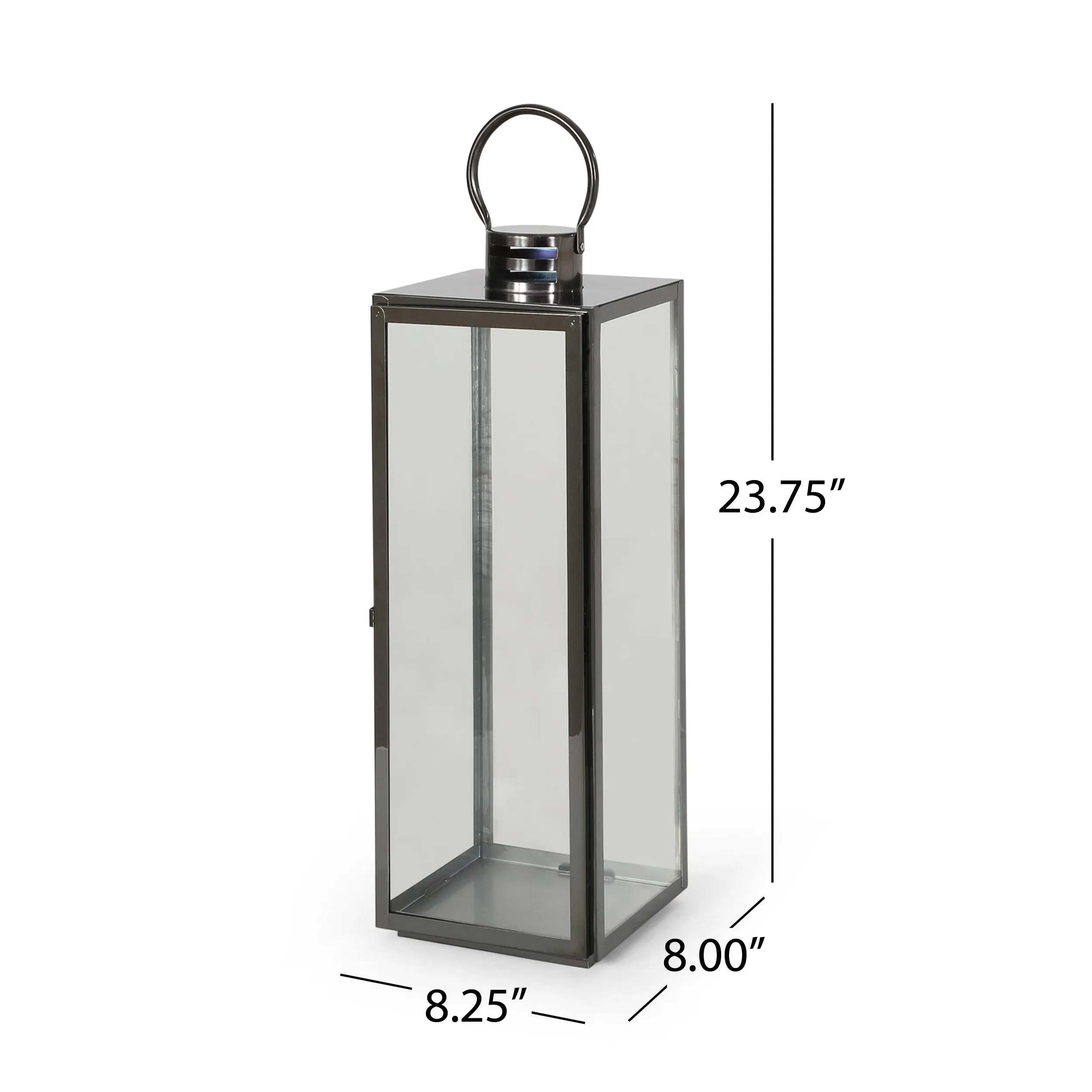 24" Modern Stainless Steel Lantern - NH172013