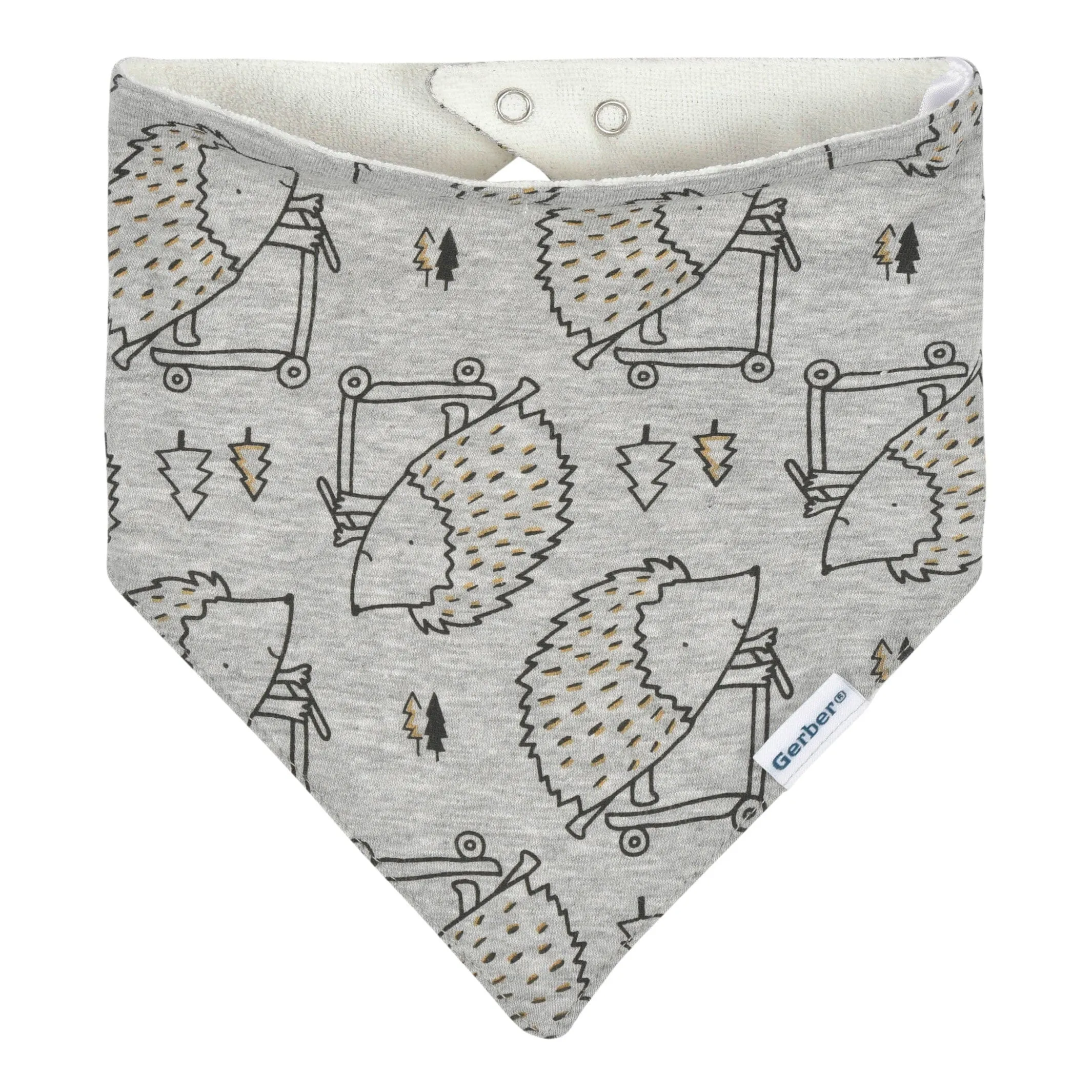 4-Pack Baby Boys Hedgehog Bandana Bibs