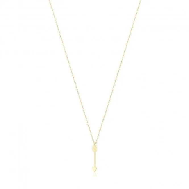 9ct Yellow Gold Arrow Necklace NK455