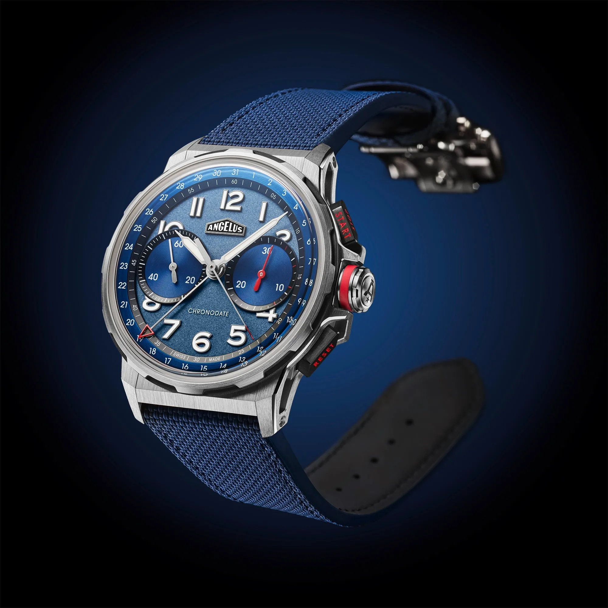 ANG Watch Chronodate Titanium Blue Limited Edition