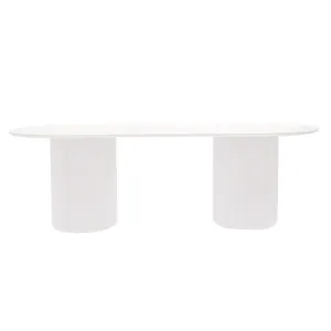 Arlo Oval Dining Table - 2.4m White