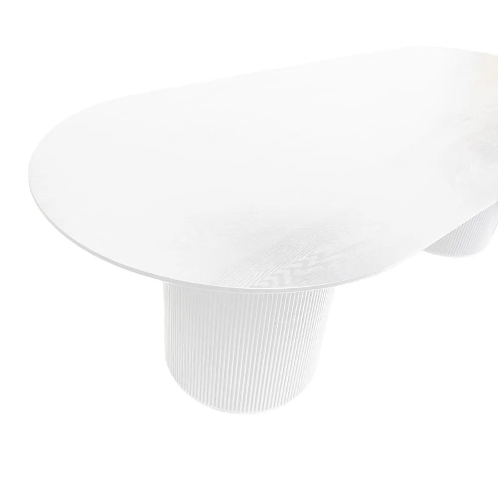 Arlo Oval Dining Table - 2.4m White