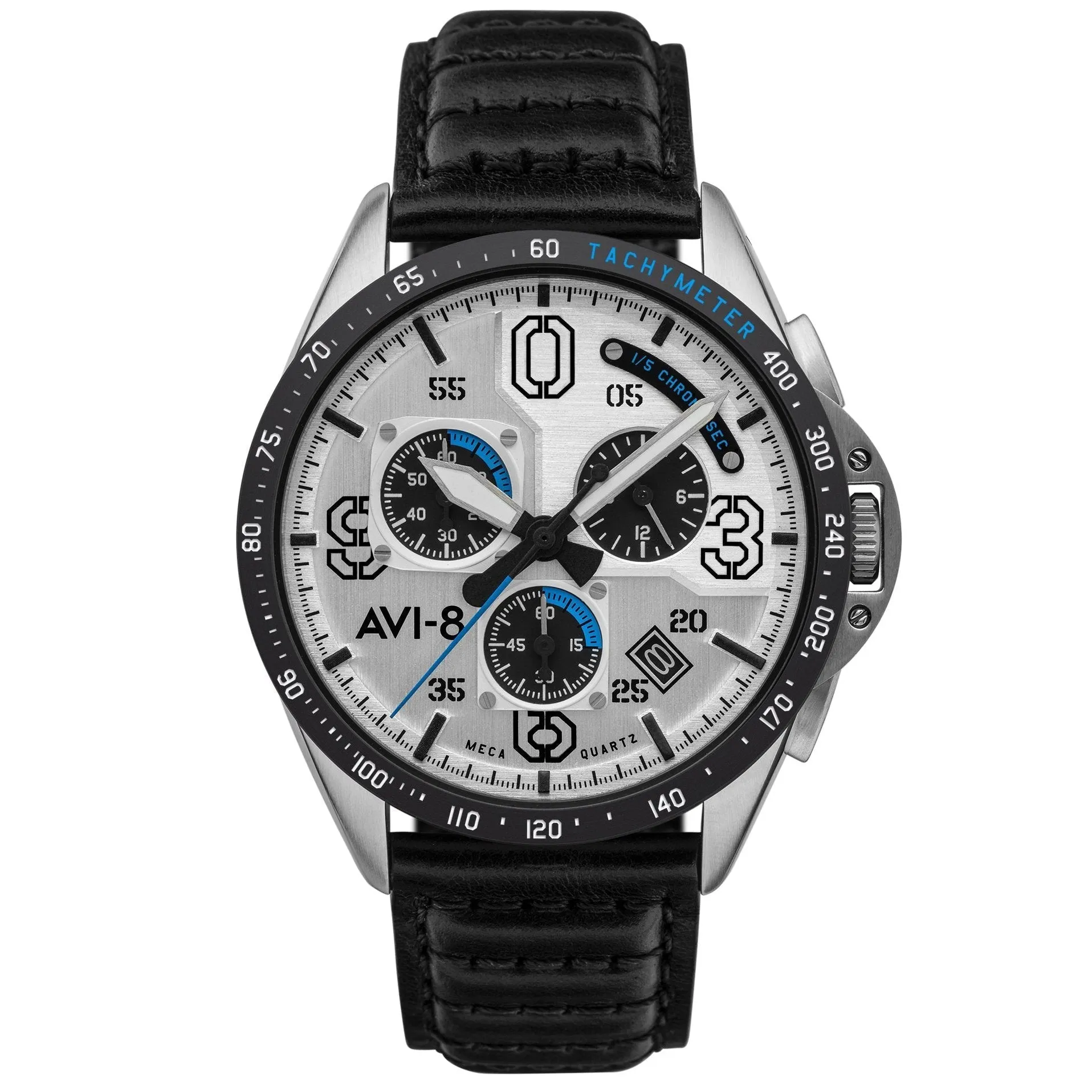 AVI-8 Men's Black P-51 Mustang Chronograph Watch AV-4077-01