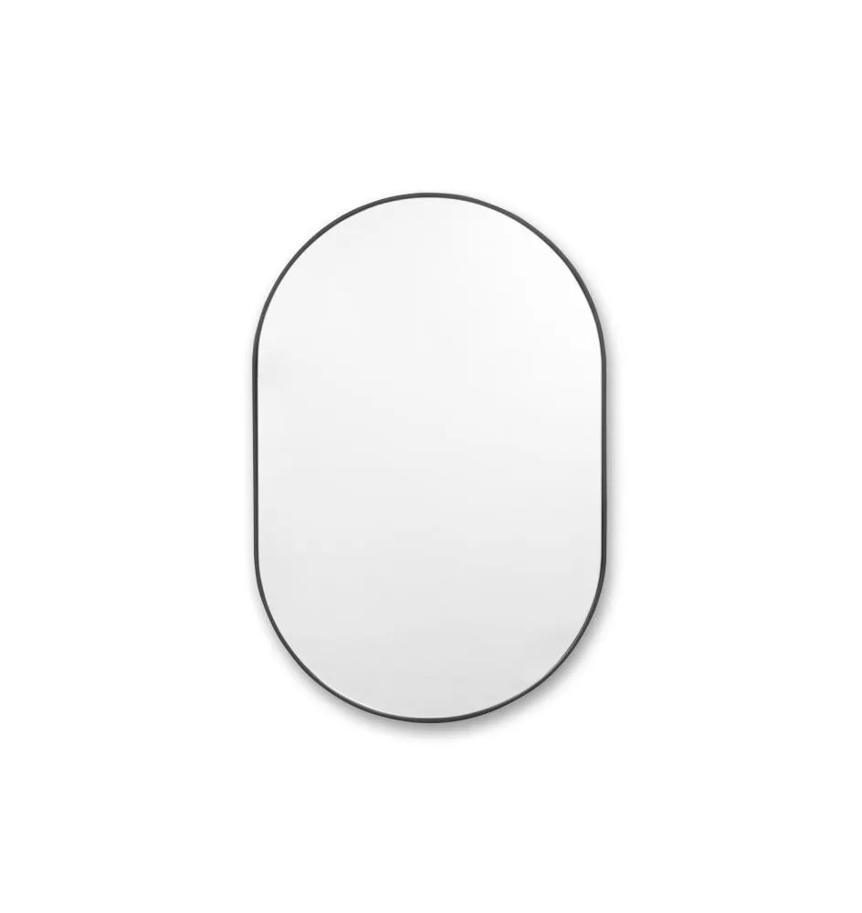 Bjorn Medium Oval Mirror - Black