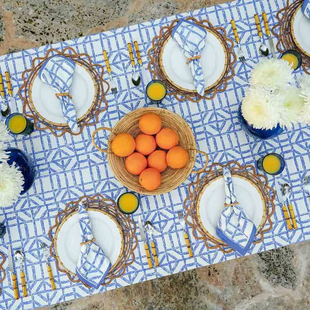 Blue Bamboo Tablecloth