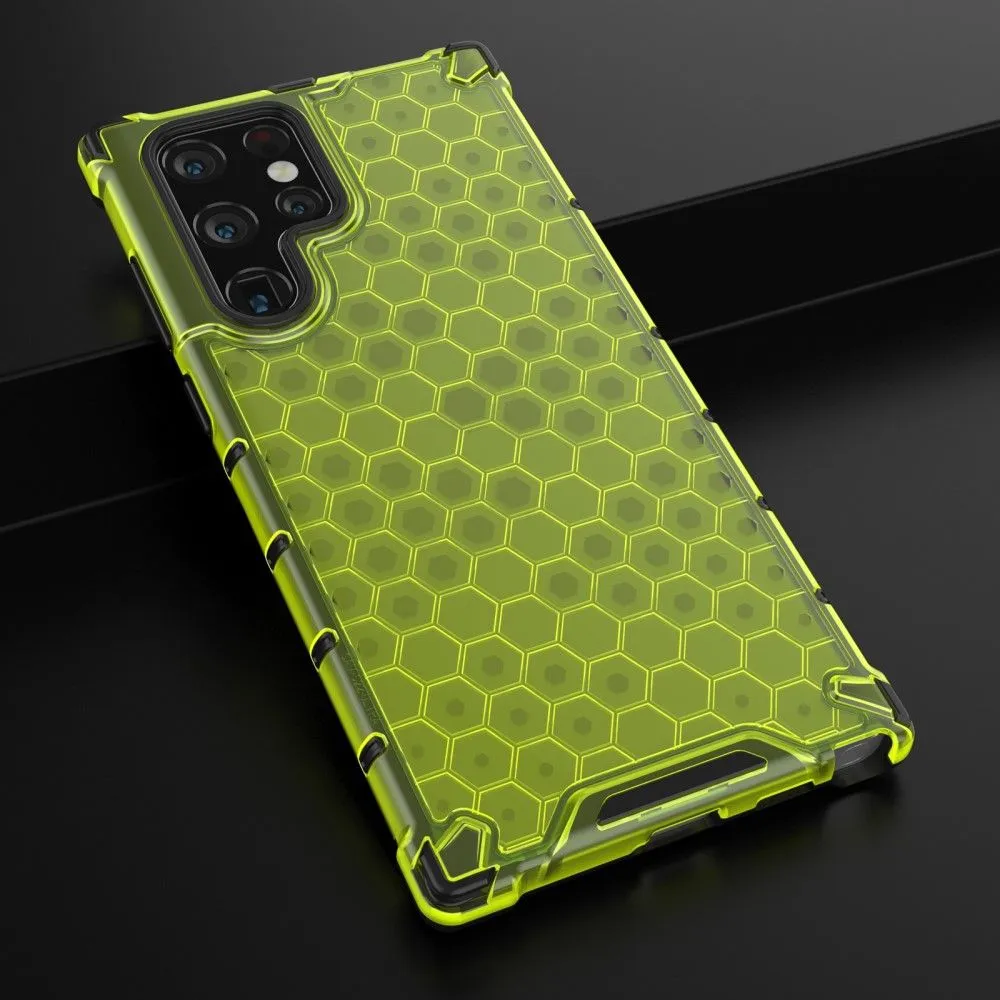 Bofink Honeycomb Samsung Galaxy S22 Ultra case - Green