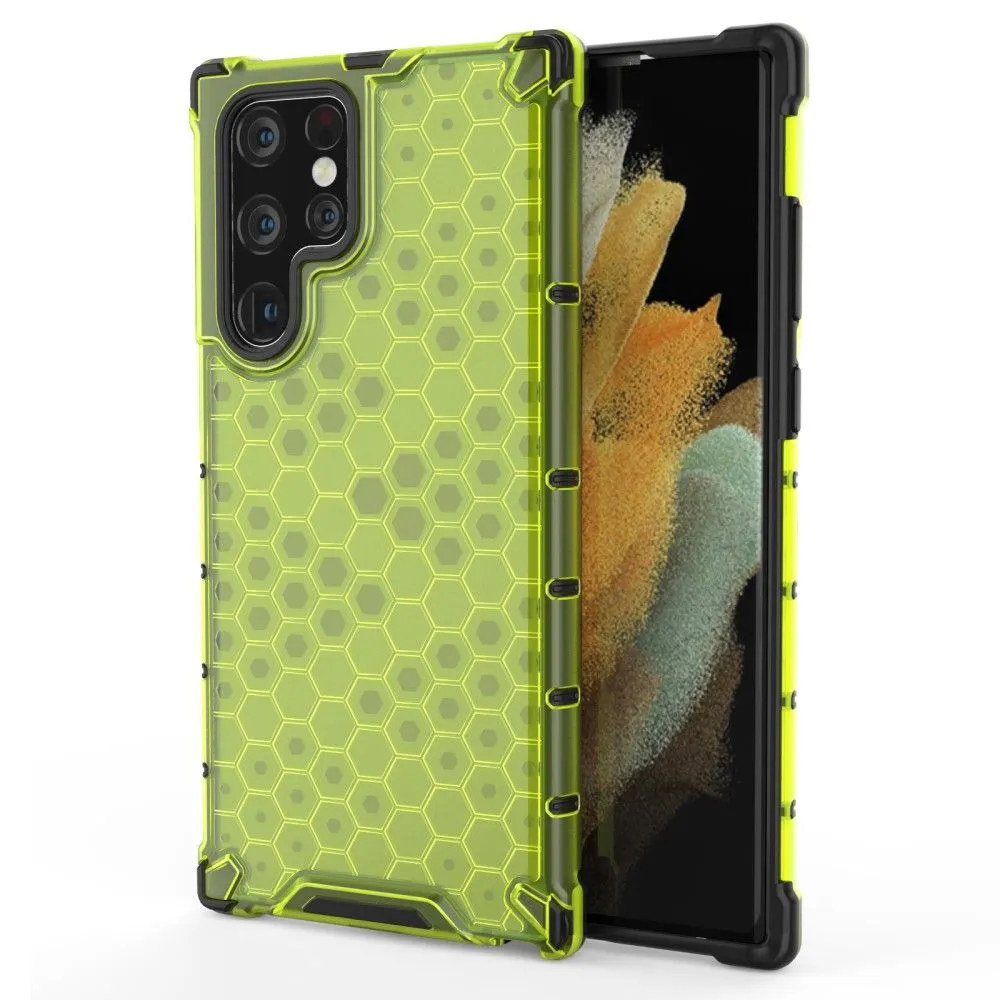 Bofink Honeycomb Samsung Galaxy S22 Ultra case - Green