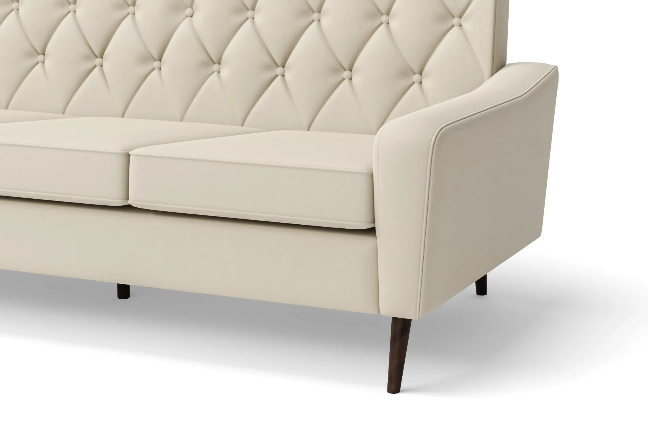 Carpi 3 Seater Sofa Cream Leather