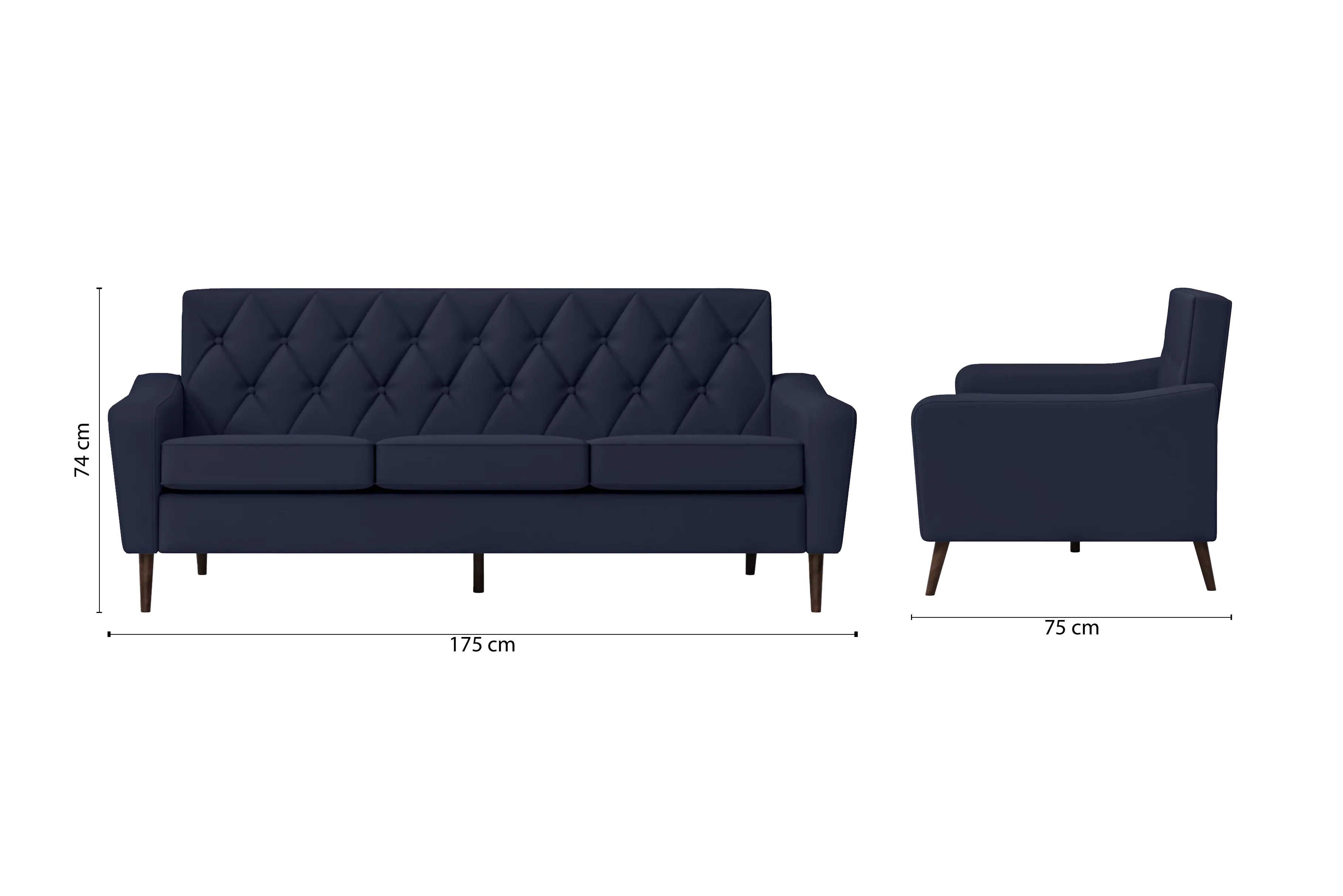 Carpi 3 Seater Sofa Spruce Leather