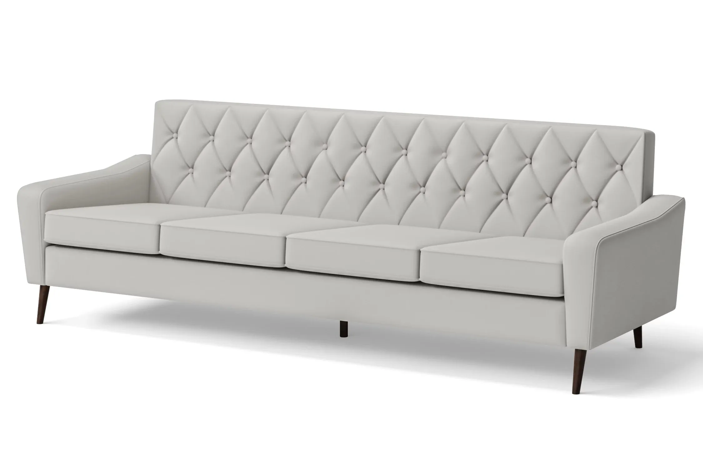 Carpi 4 Seater Sofa White Leather