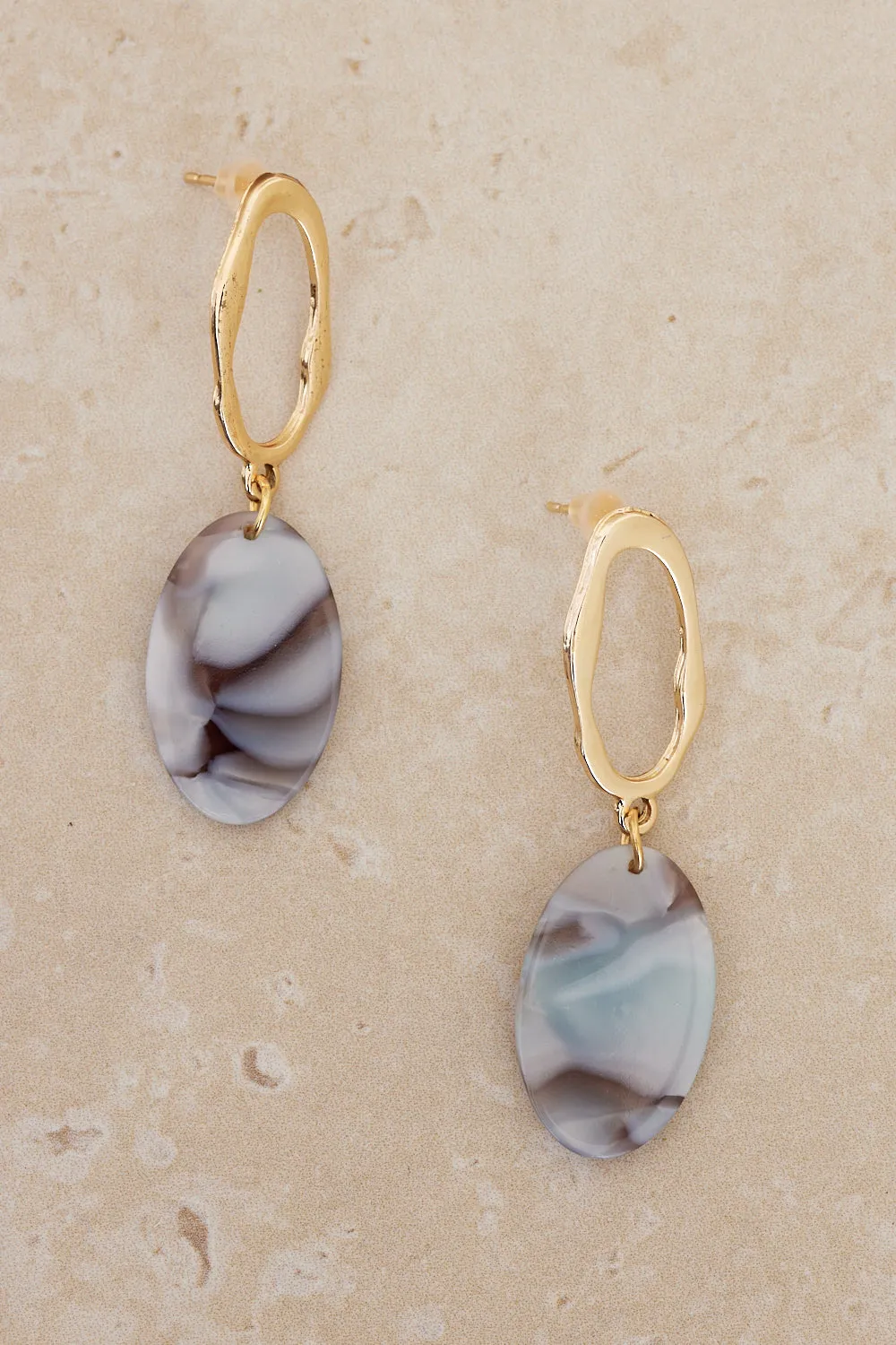 Celeste Drop Earrings - Gold/Opal