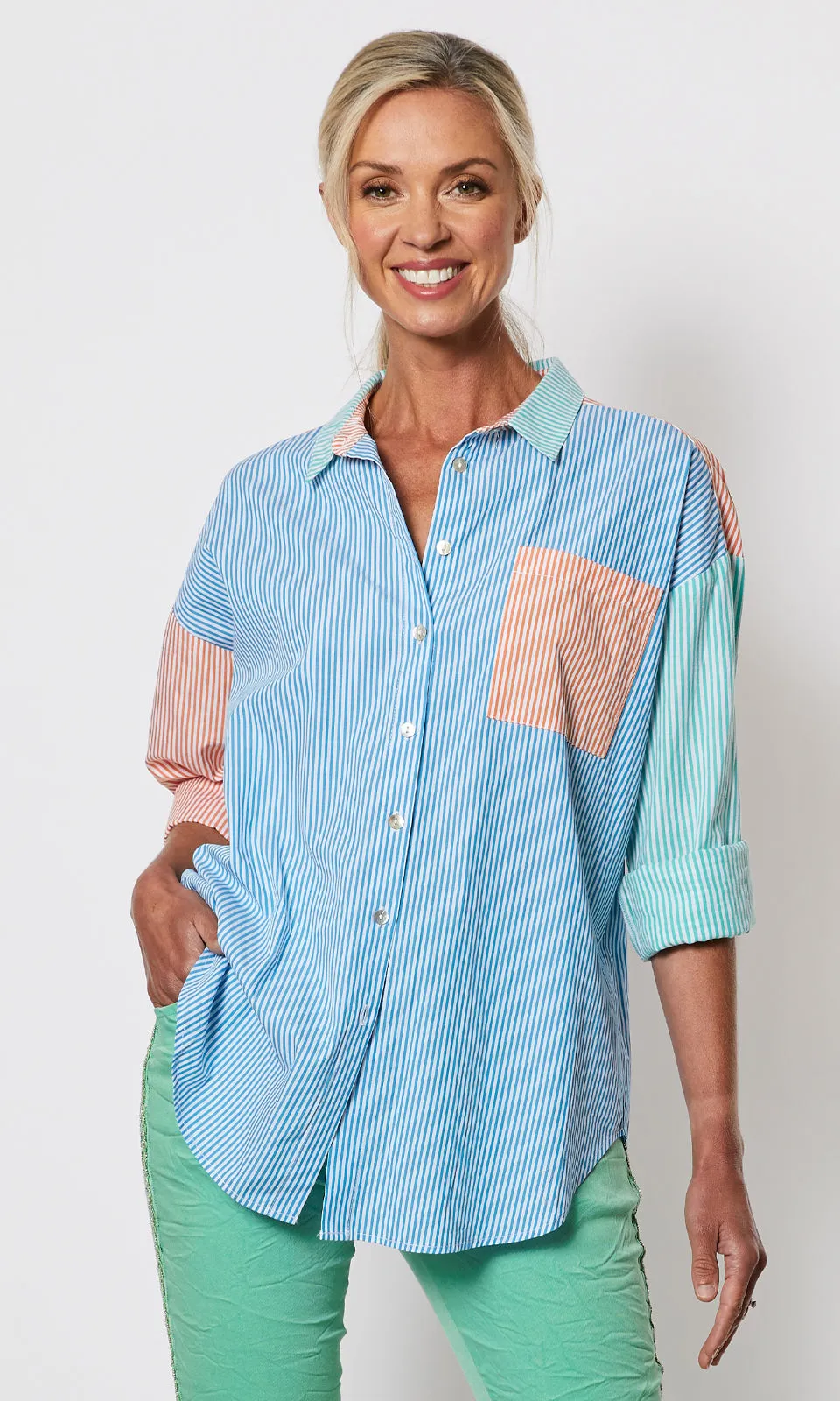 Cotton Shirt Colour Me Stripe