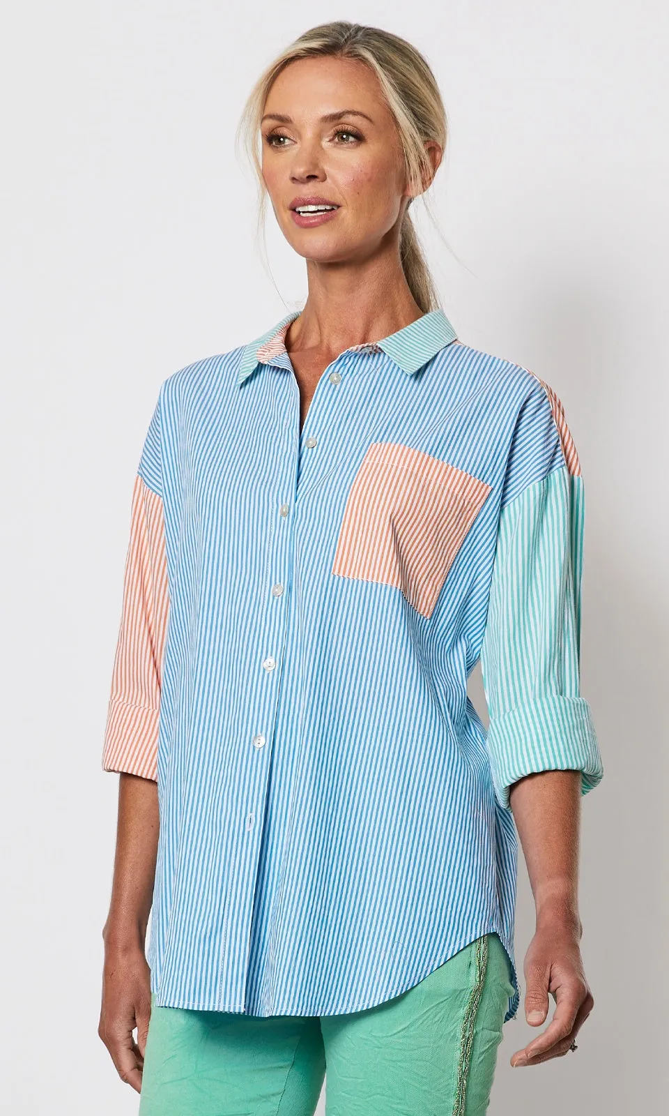 Cotton Shirt Colour Me Stripe