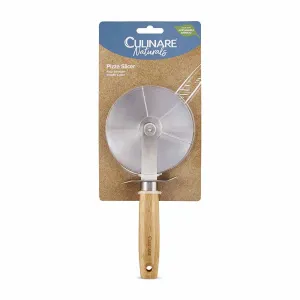 Culinare Naturals Bamboo Handle Pizza Slicer