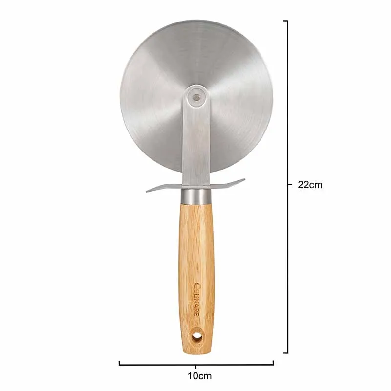 Culinare Naturals Bamboo Handle Pizza Slicer