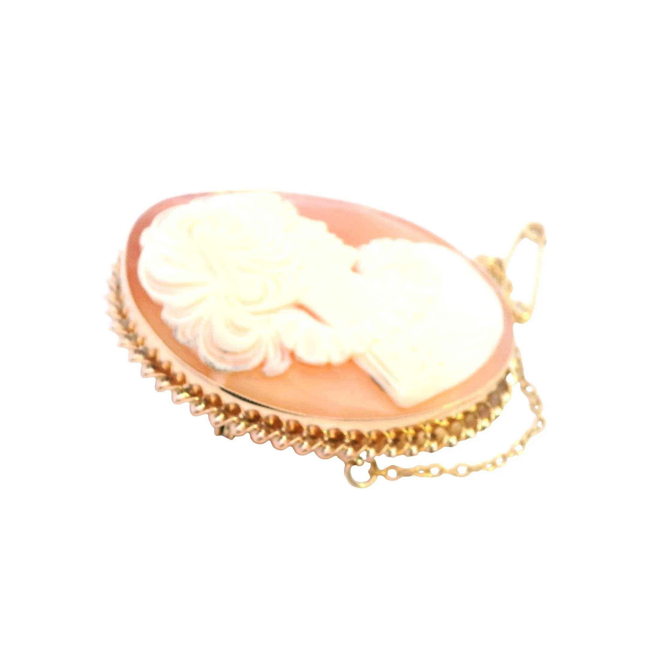 Elegant Vintage 9ct Yellow Gold Shell Cameo Brooch - Timeless Beauty!