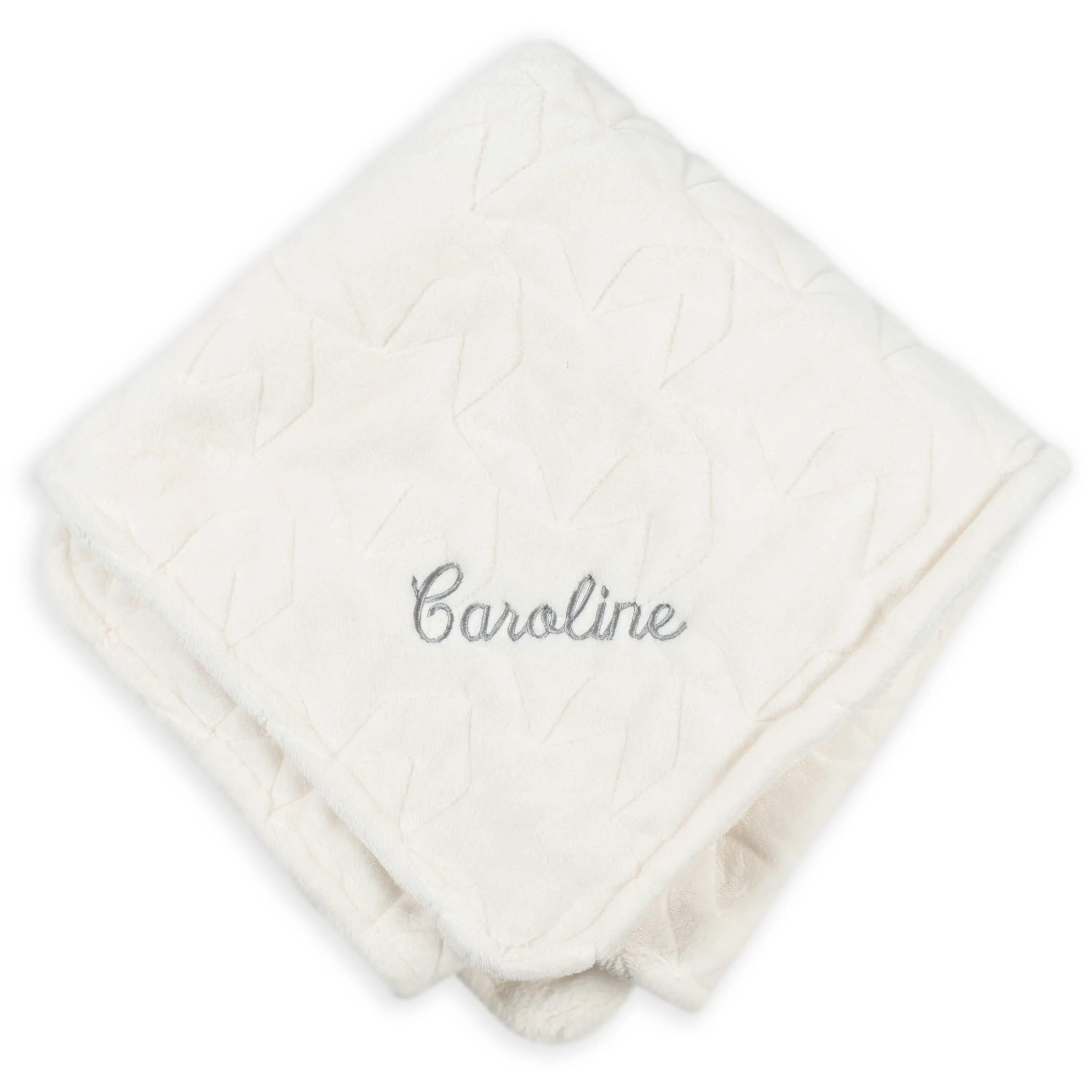 Embroidered Star Luxury Blanket in Ivory