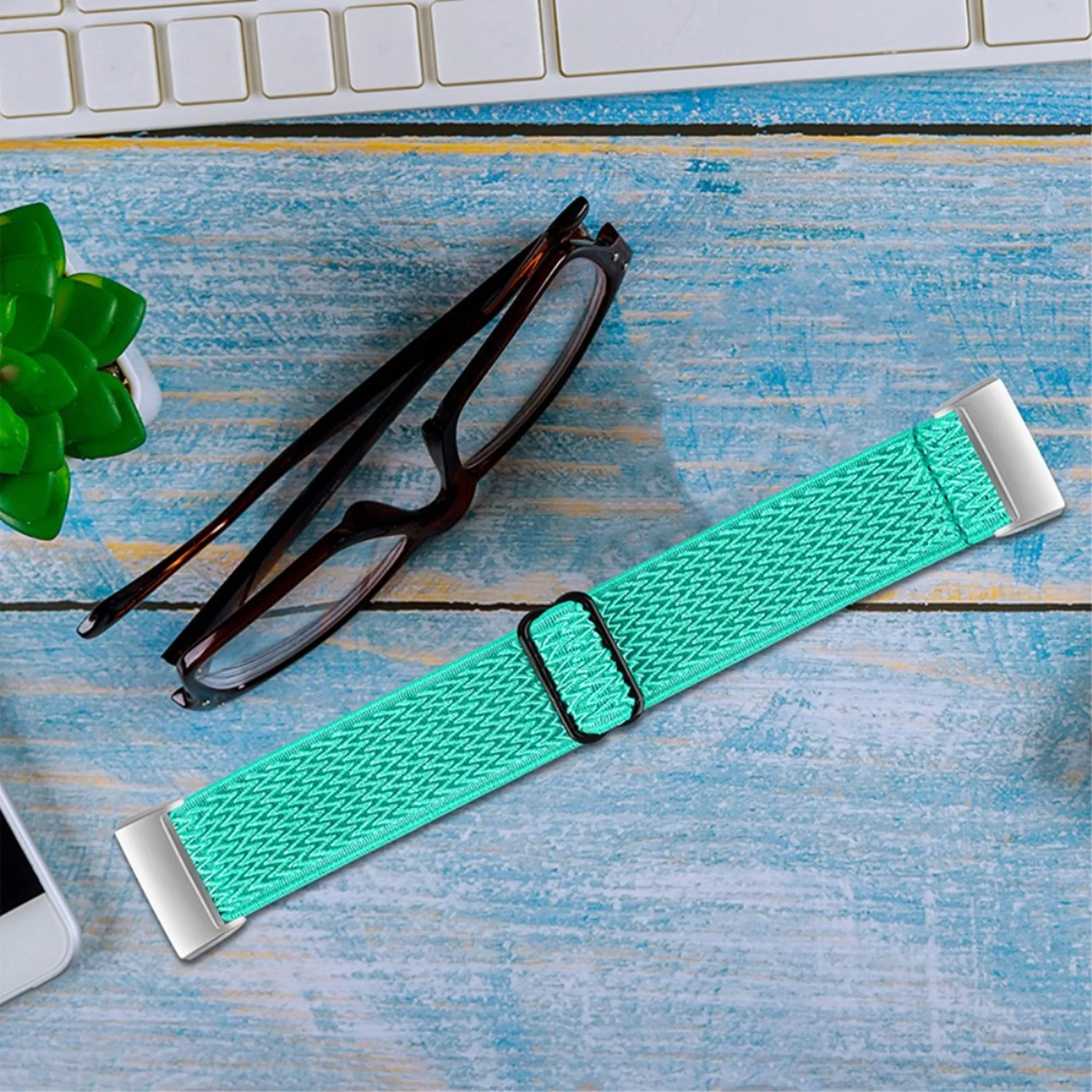 Fitbit Charge 3 nylon sports style watch strap - Mint Green