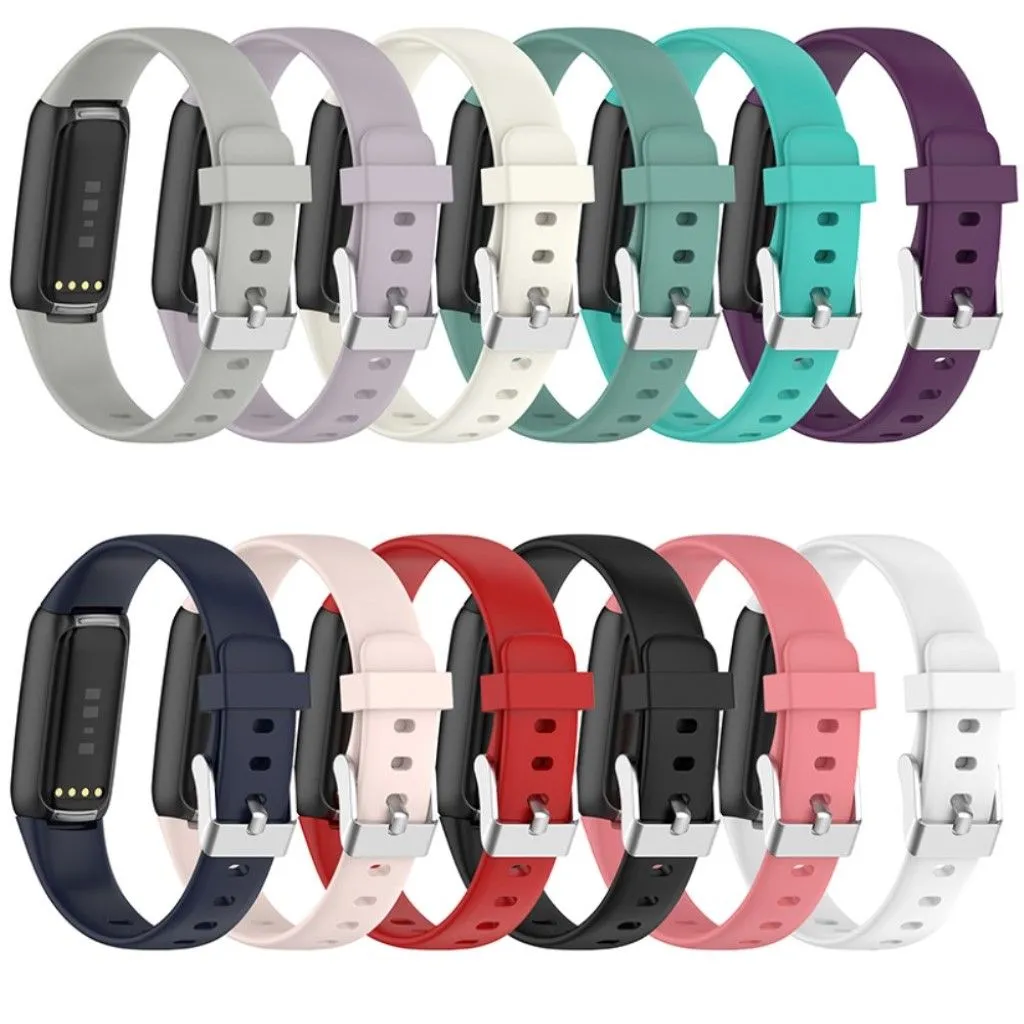 Fitbit Luxe silicone watch strap - Red / Size: L