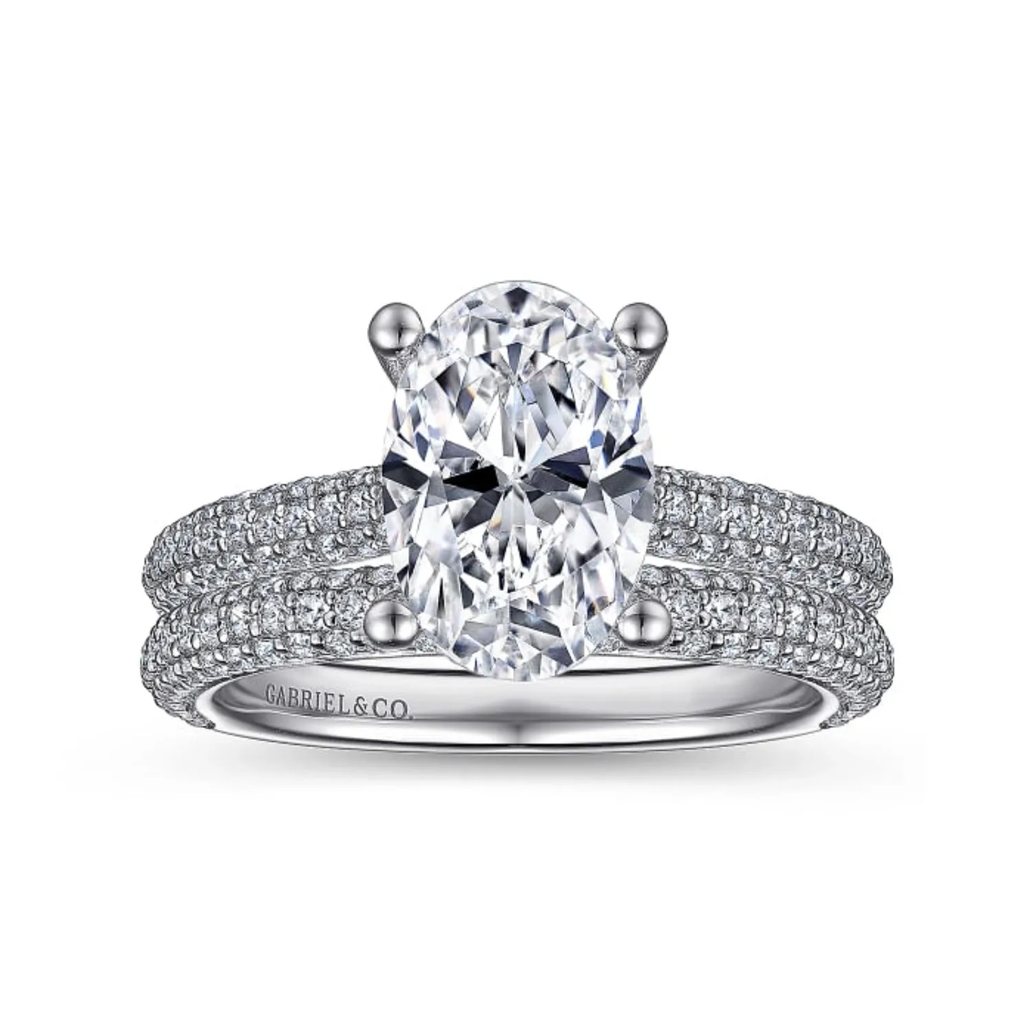 Gabriel & Co. "Brexley" Classic Diamond Halo Engagement Ring