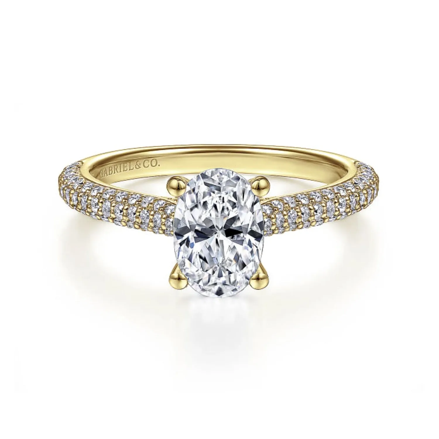 Gabriel & Co. "Brexley" Classic Diamond Halo Engagement Ring