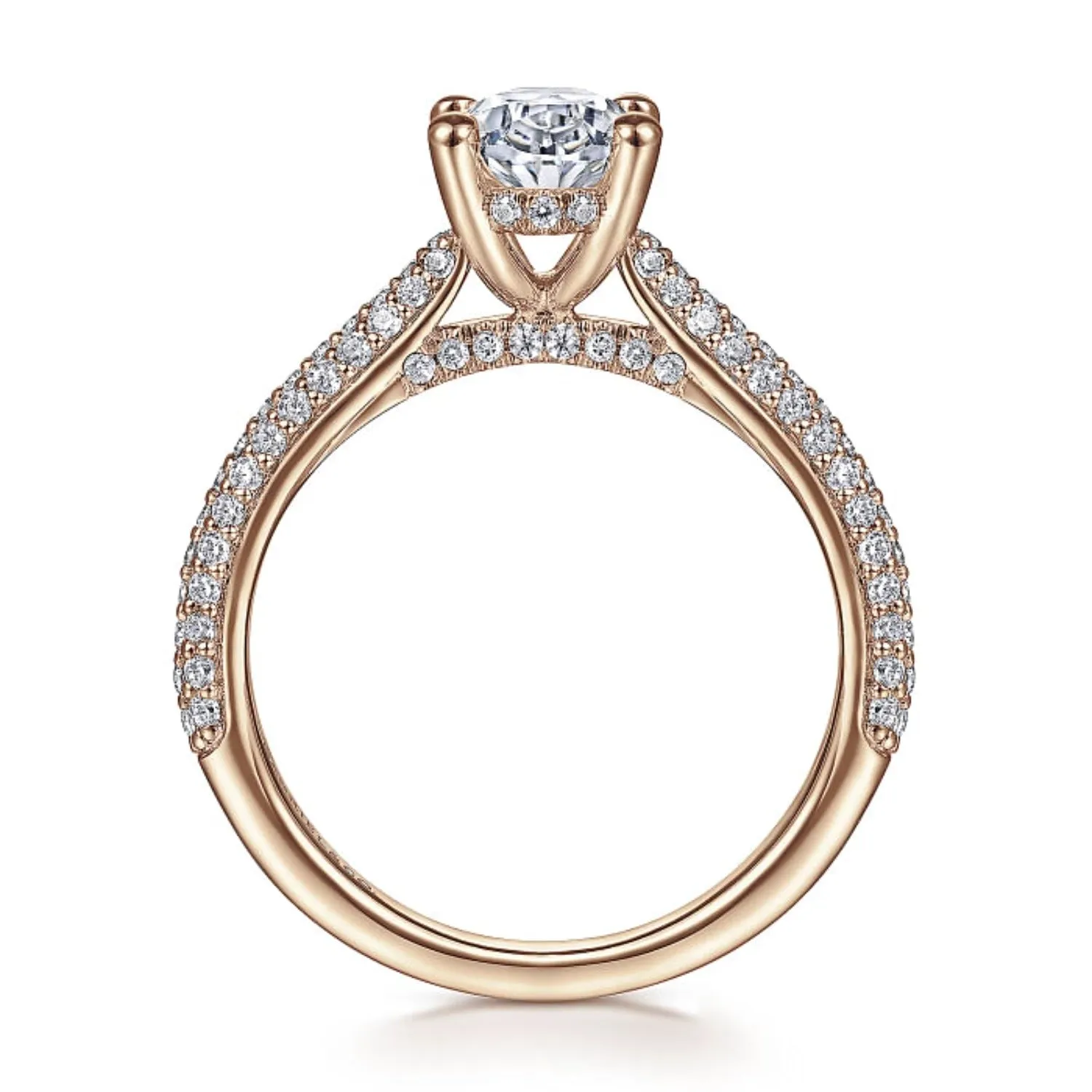 Gabriel & Co. "Brexley" Classic Diamond Halo Engagement Ring