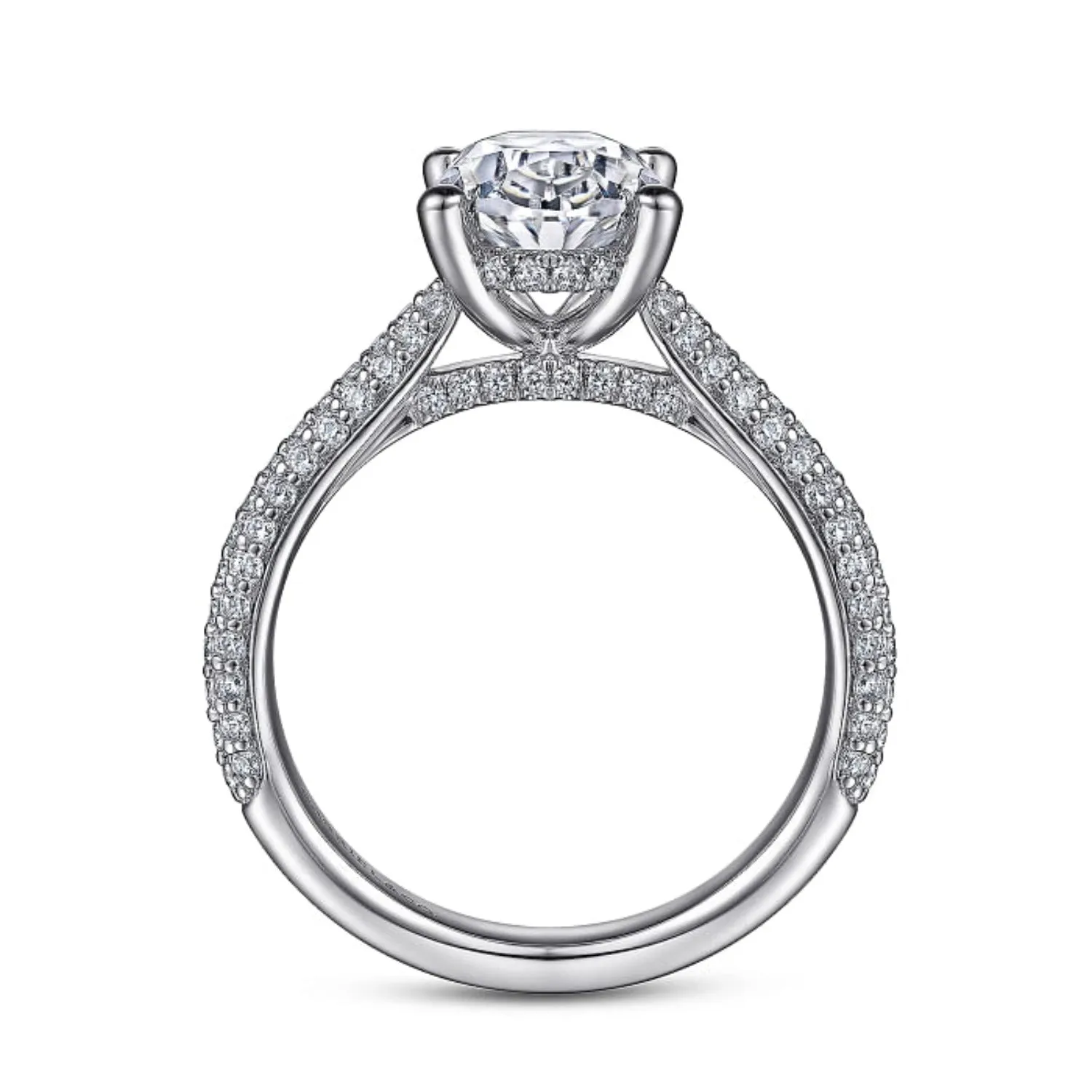 Gabriel & Co. "Brexley" Classic Diamond Halo Engagement Ring