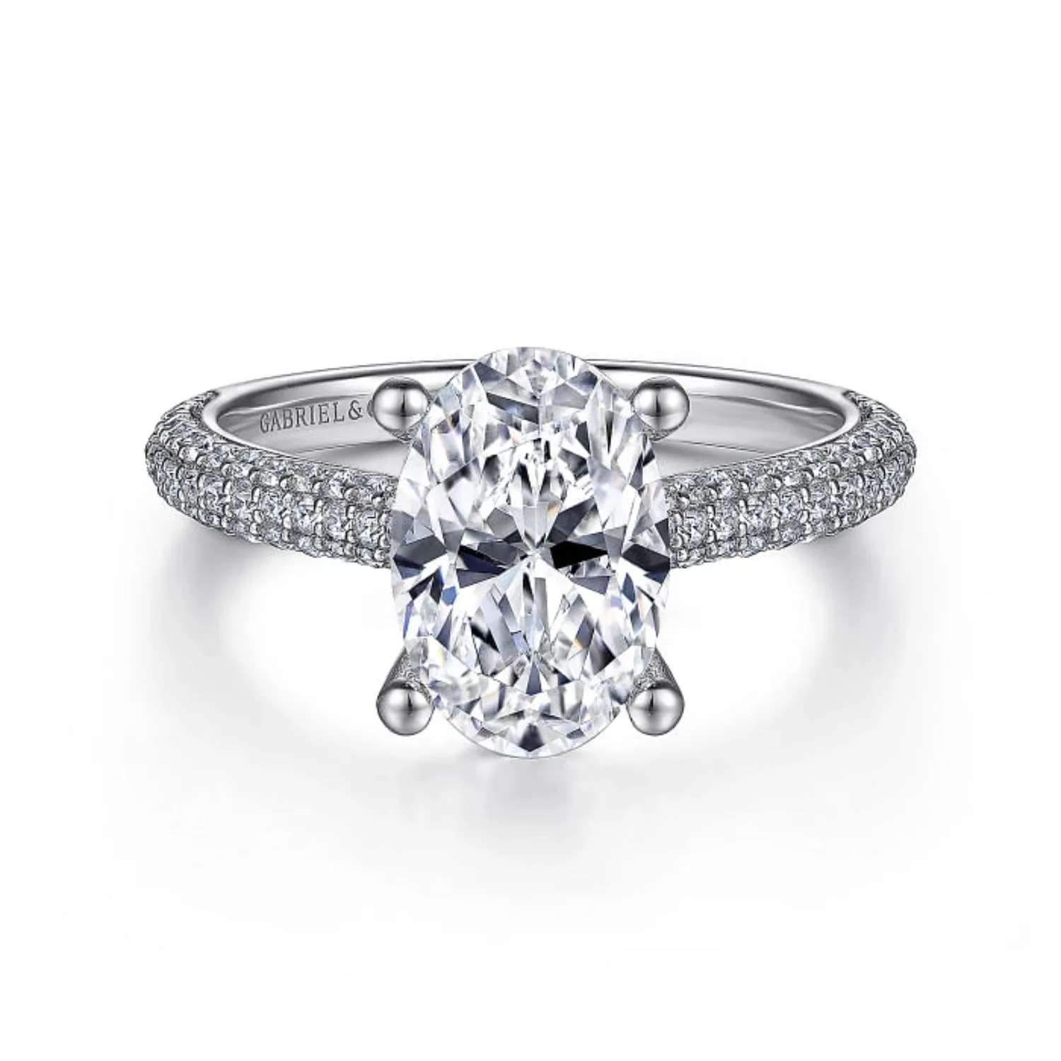 Gabriel & Co. "Brexley" Classic Diamond Halo Engagement Ring