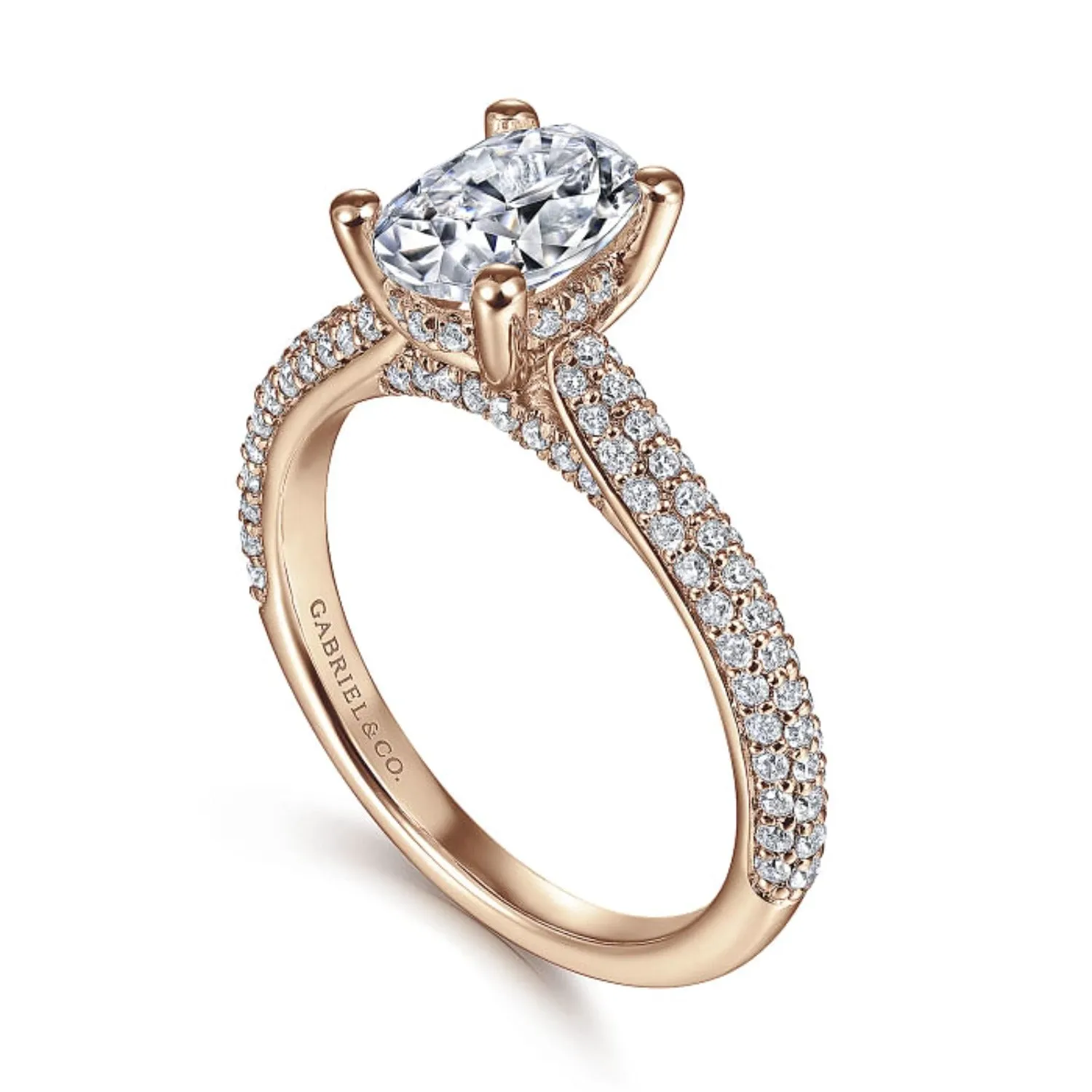 Gabriel & Co. "Brexley" Classic Diamond Halo Engagement Ring