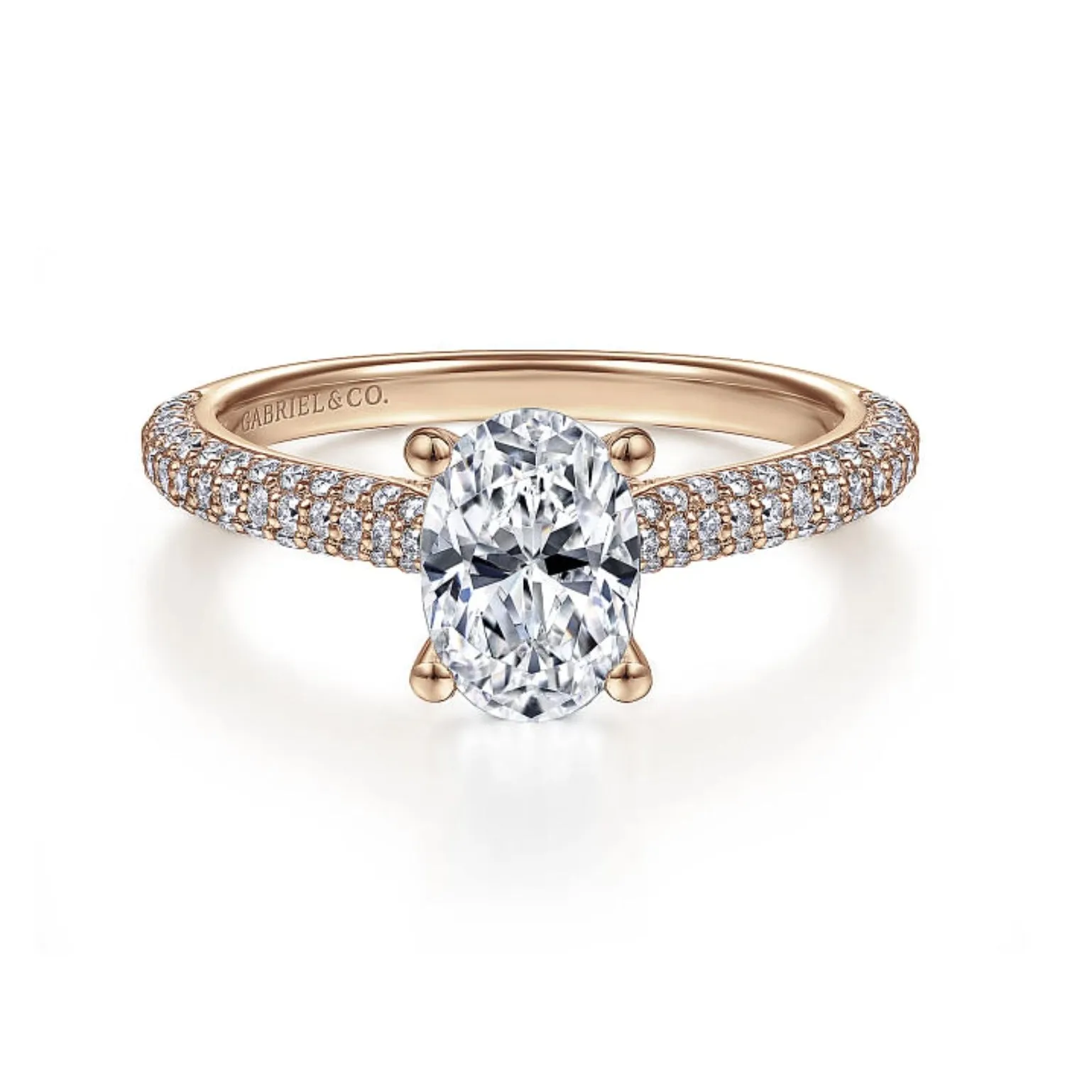 Gabriel & Co. "Brexley" Classic Diamond Halo Engagement Ring