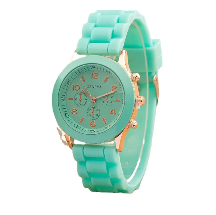 Geneva Silicone Watch Jelly Children Student Silicone Watch Couple Watches Trendy Fashion Men's and Women's Quartz Watch