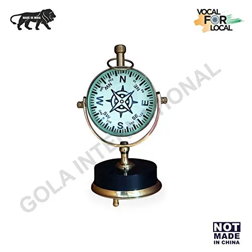 Gola International Item 1993 Round Bottom Desk Clock Table Accessories Royal Look Antique Watch