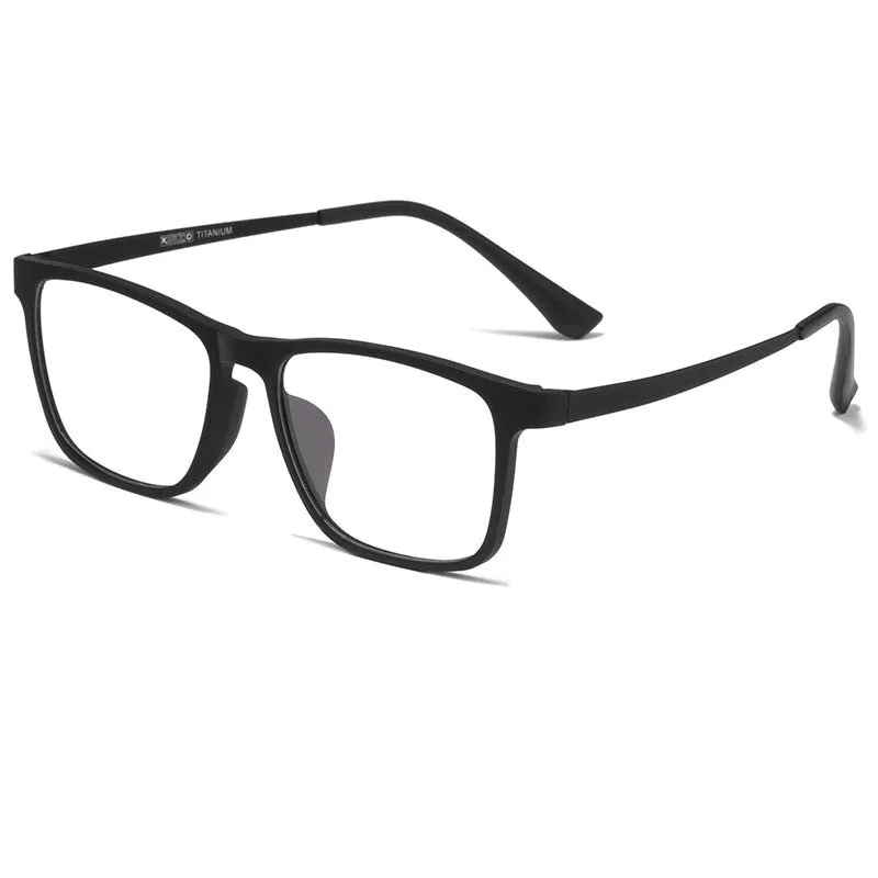 Hdcrafter Unisex Full Rim Square TR 90 Titanium Frame Eyeglasses 3068h