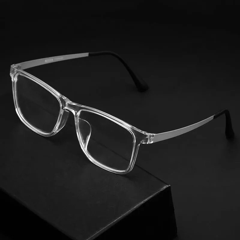 Hdcrafter Unisex Full Rim Square TR 90 Titanium Frame Eyeglasses 3068h