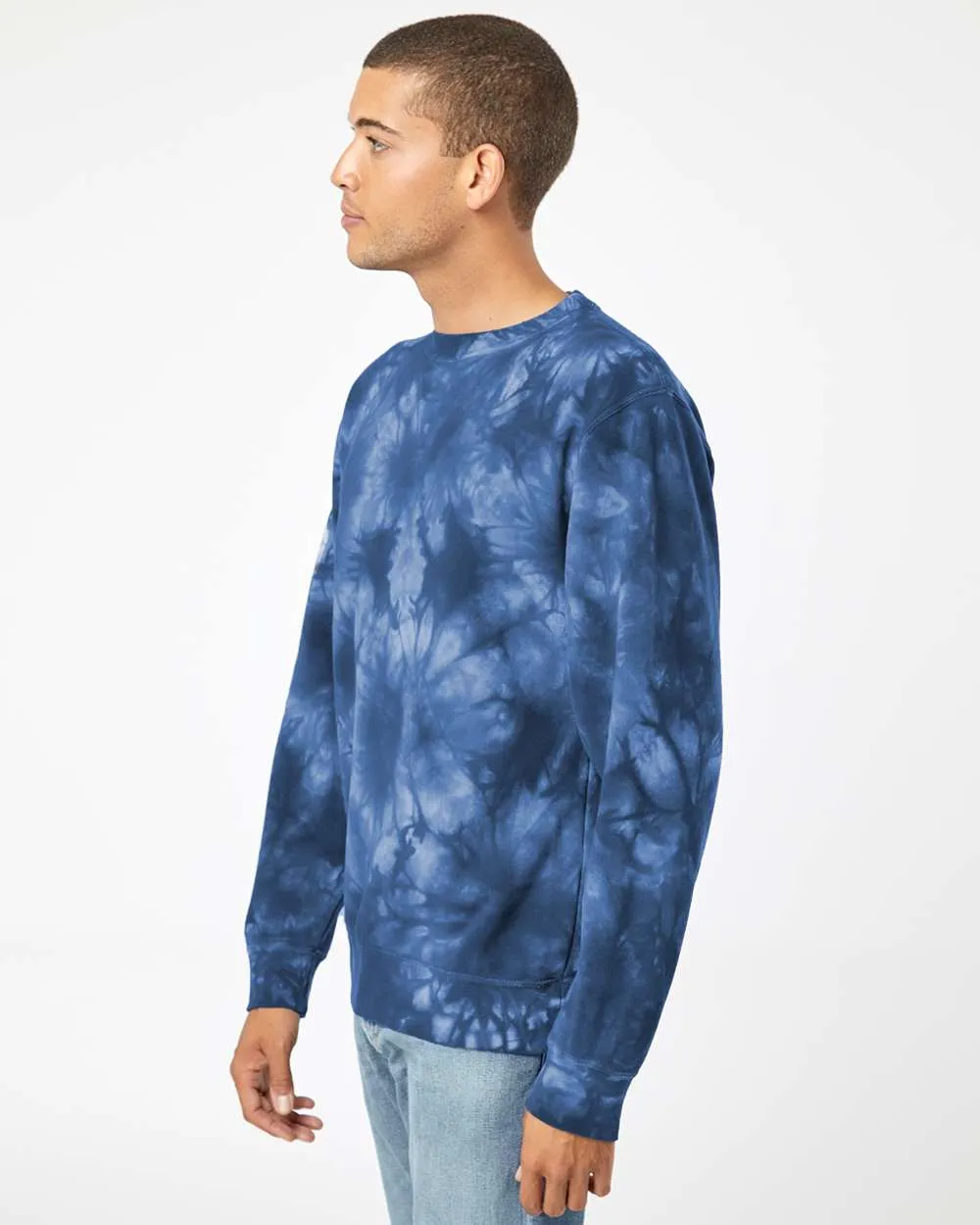 Independent Trading Co. Midweight Tie-Dyed Crewneck Sweatshirt PRM3500TD