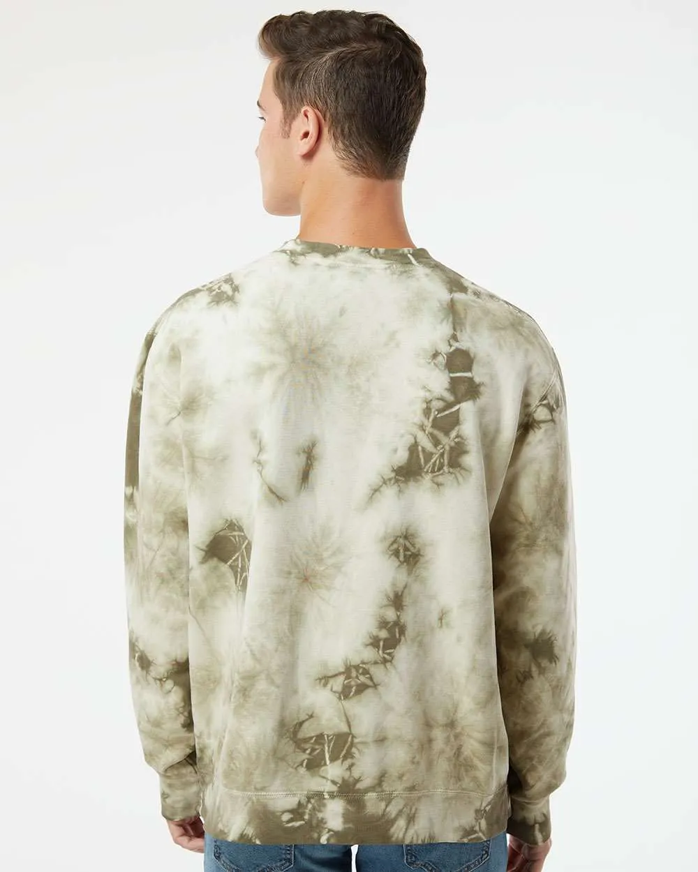 Independent Trading Co. Midweight Tie-Dyed Crewneck Sweatshirt PRM3500TD