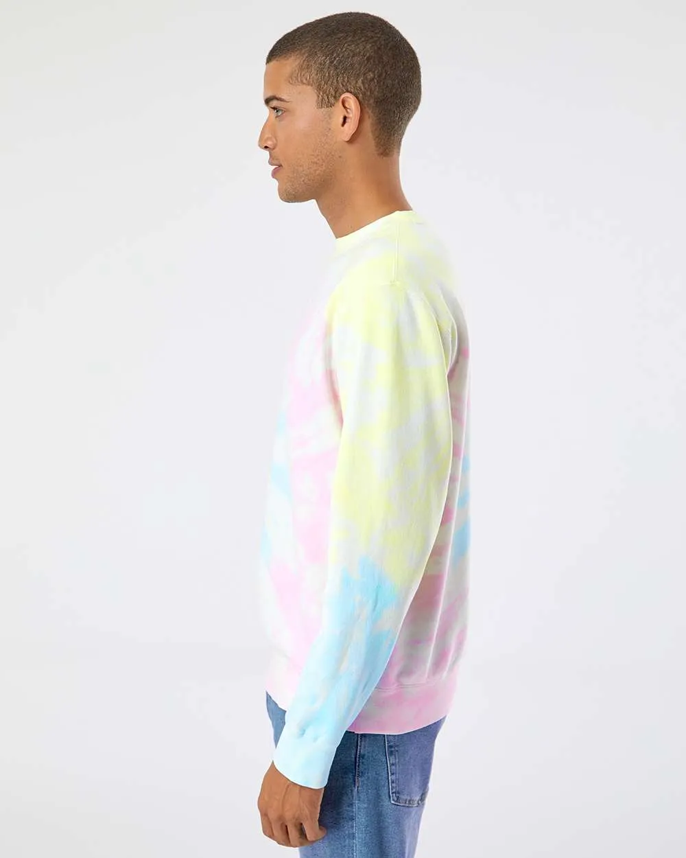 Independent Trading Co. Midweight Tie-Dyed Crewneck Sweatshirt PRM3500TD