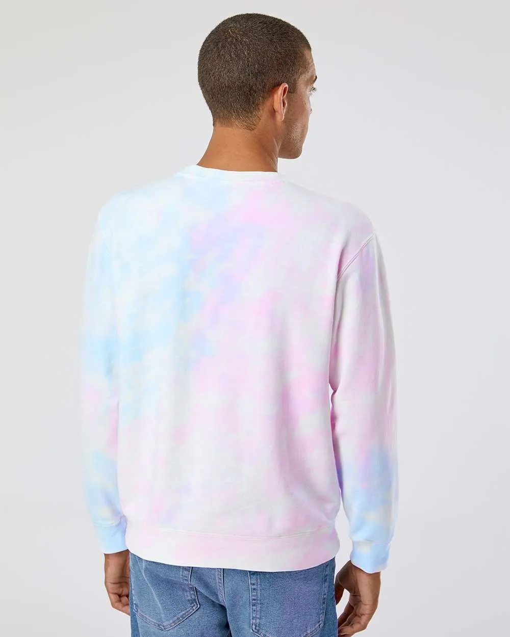 Independent Trading Co. Midweight Tie-Dyed Crewneck Sweatshirt PRM3500TD