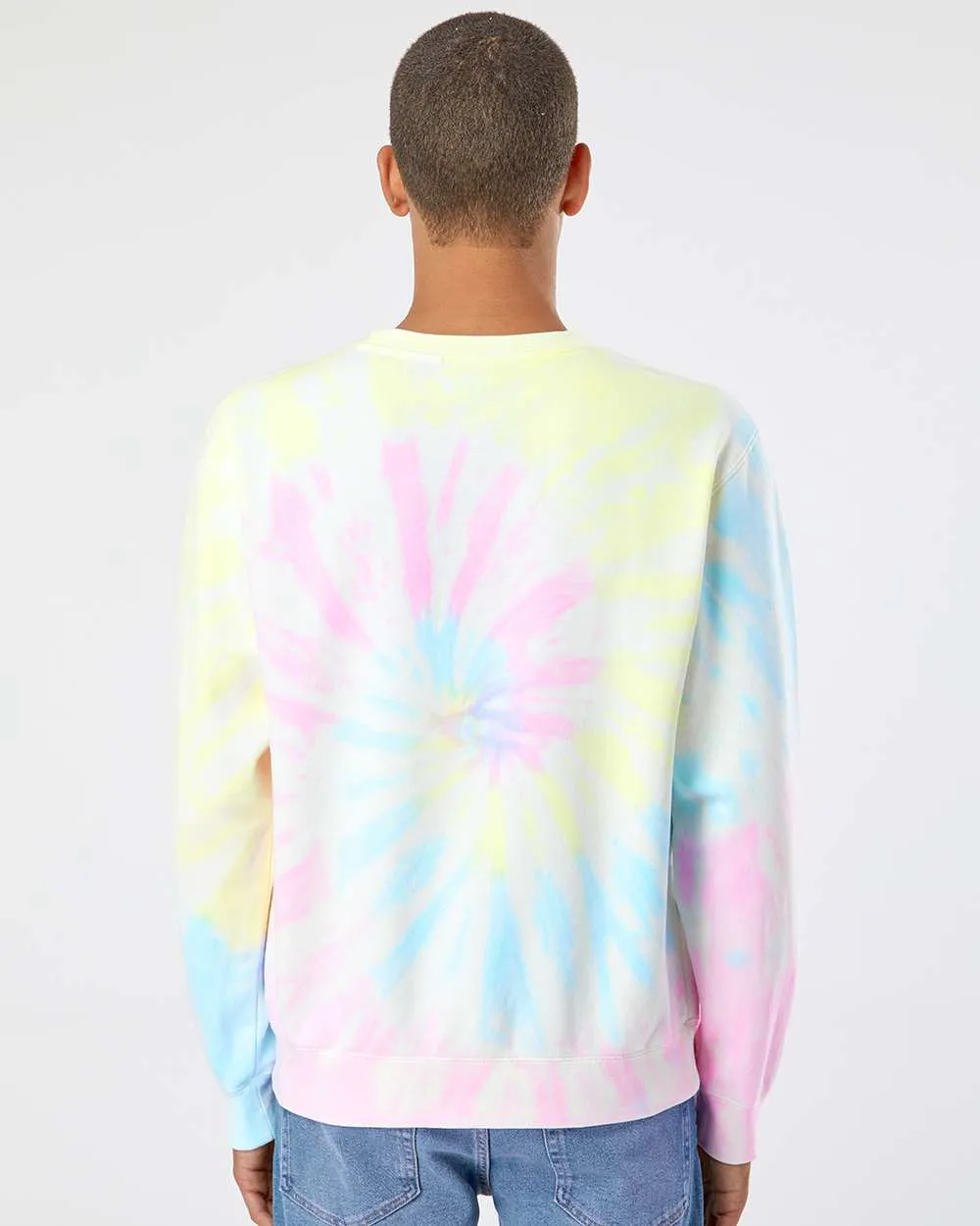 Independent Trading Co. Midweight Tie-Dyed Crewneck Sweatshirt PRM3500TD