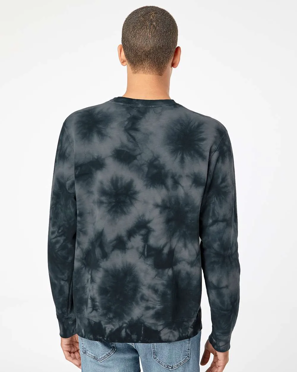 Independent Trading Co. Midweight Tie-Dyed Crewneck Sweatshirt PRM3500TD