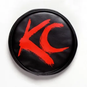 KC Hilites 6" Vinyl Cover Black w/ Red Brushed KC