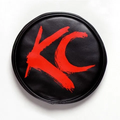 KC Hilites 6" Vinyl Cover Black w/ Red Brushed KC