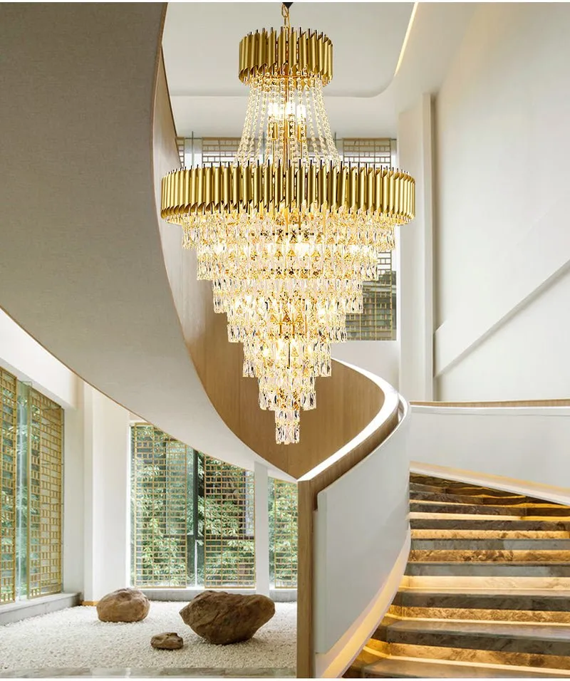 Large Luxury Crystal Chandelier – Living Rooms, Dining Rooms, Staircases, Foyers, and Hallways