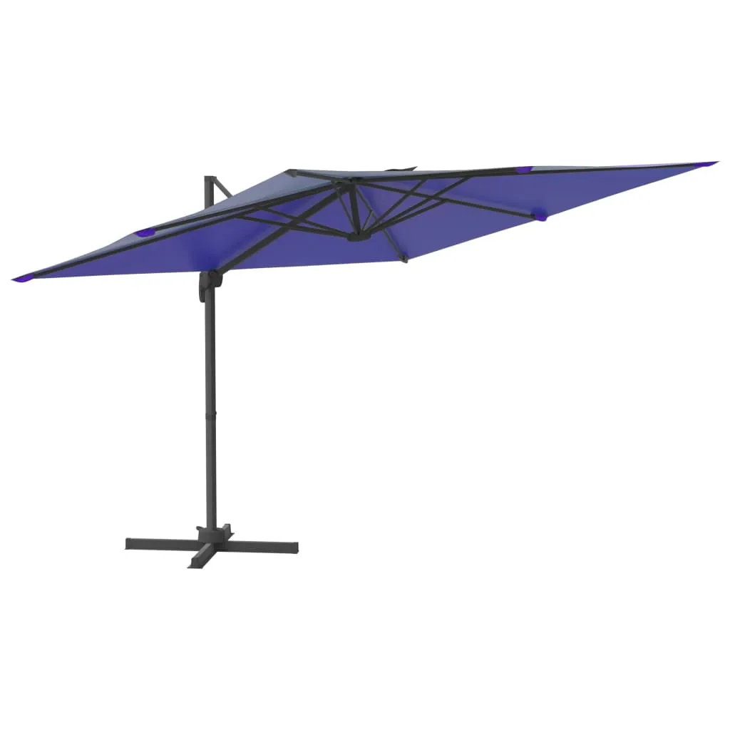 LED Cantilever Umbrella Azure Blue 400x300 cm