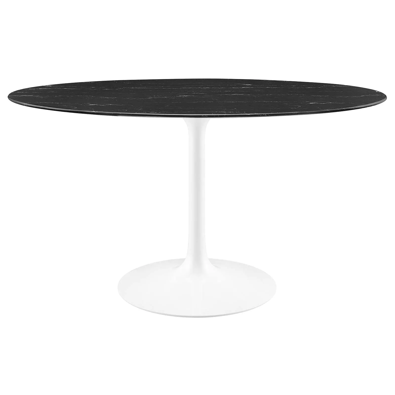 Lippa 54" Oval Artificial Marble Dining Table