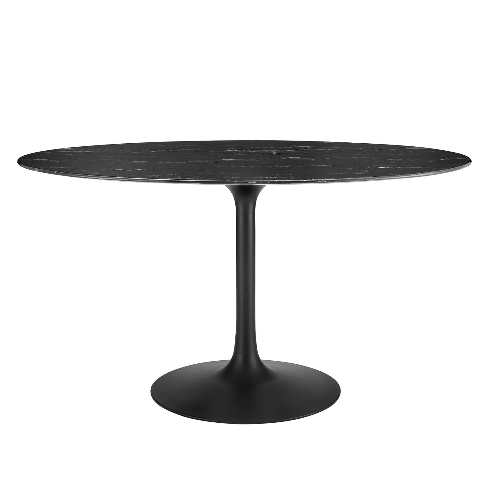 Lippa 54" Oval Artificial Marble Dining Table