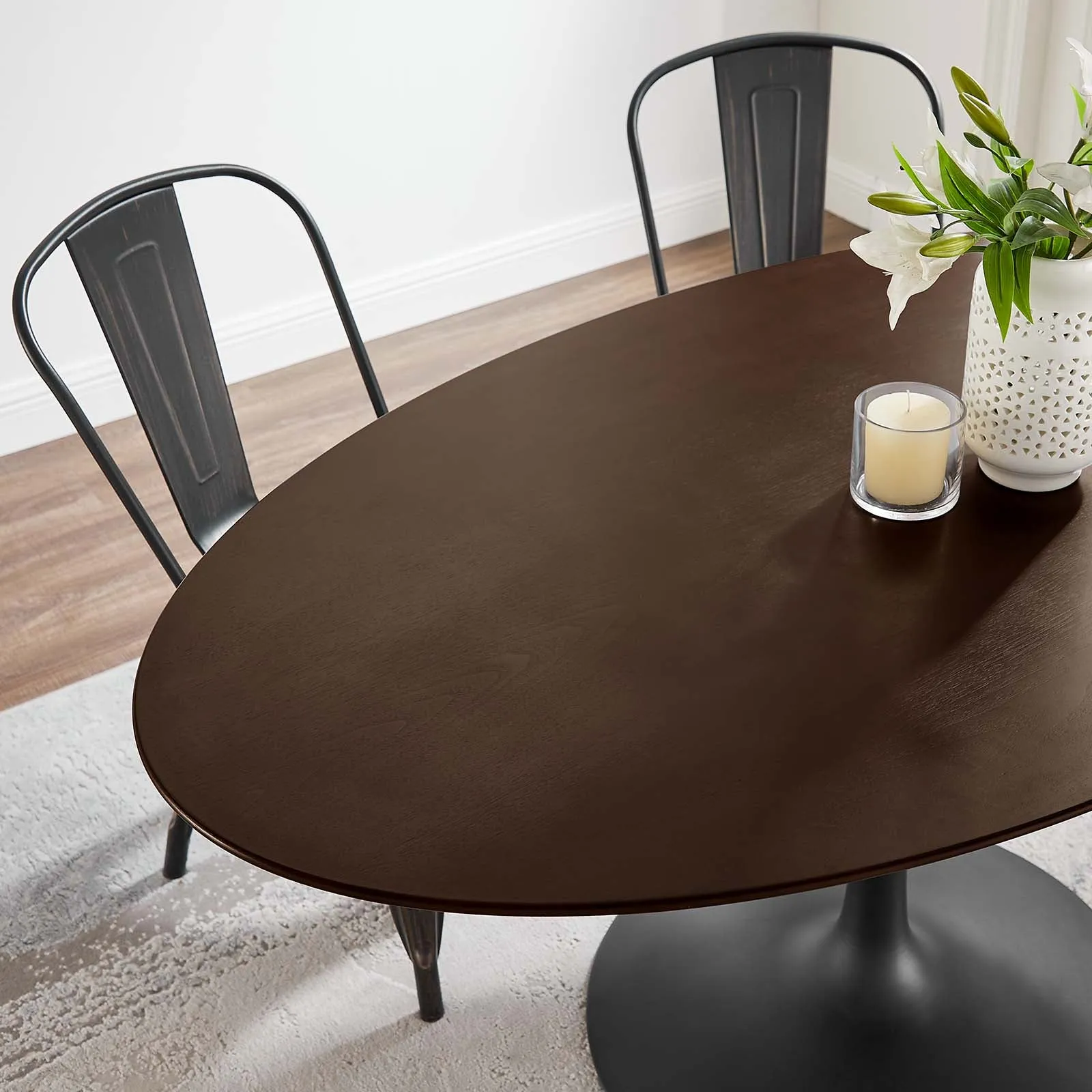 Lippa 60" Oval Wood Grain Dining Table